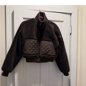 ALO Yoga Edge Brown Quilted Jacket